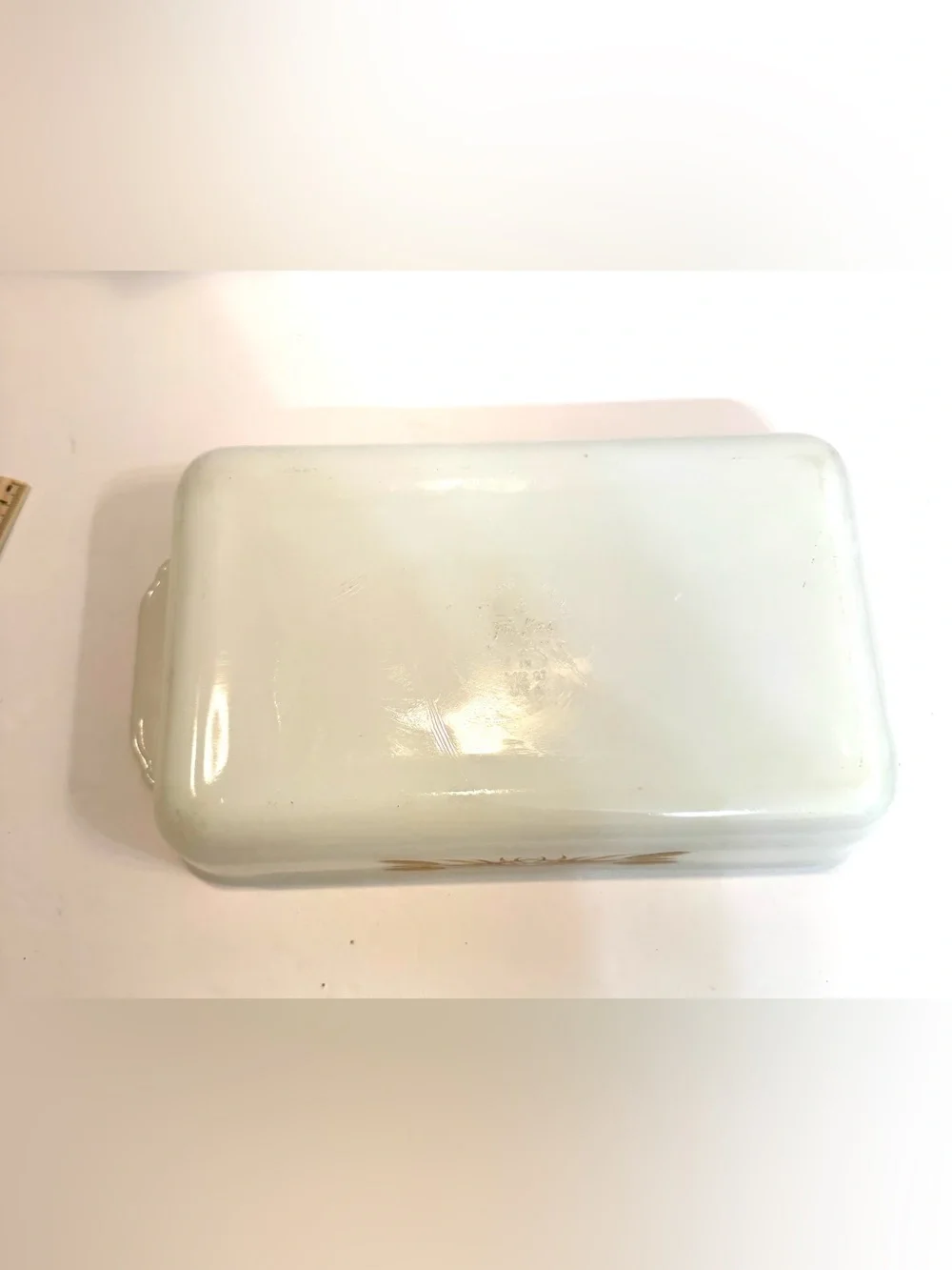VTG Anchor Hocking Fire King Golden Wheat Casserole Dish #410 1.5 qt 1970’s